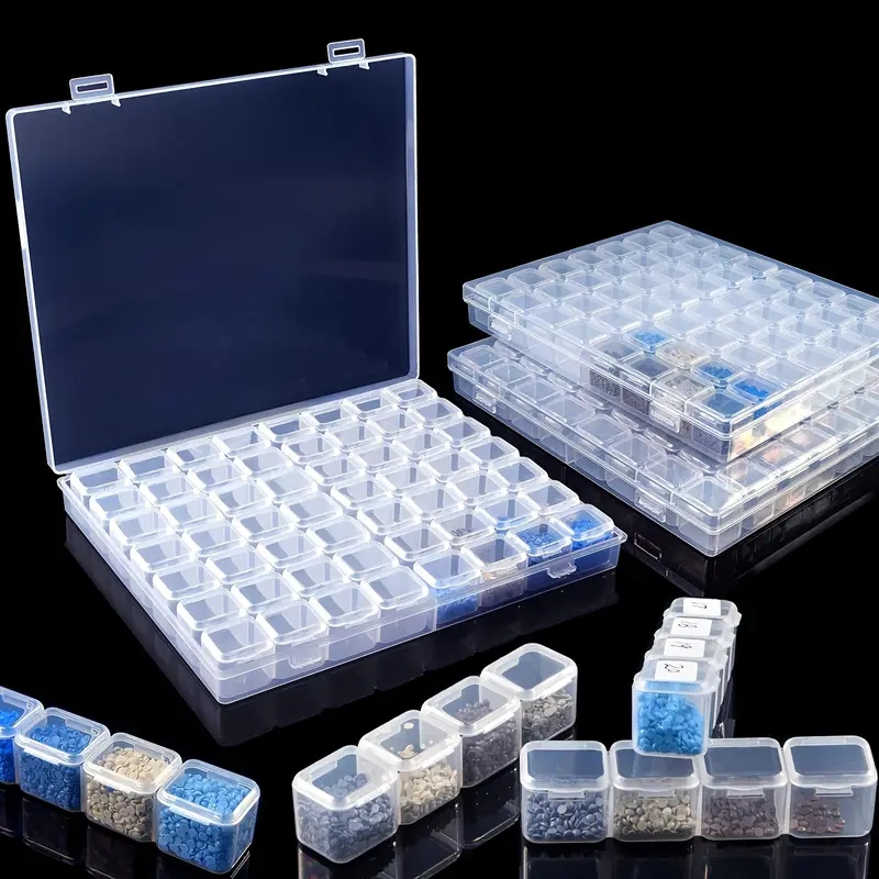 Tech Accessories Box - 28/56 Grids Plastic Beads Storage Box,