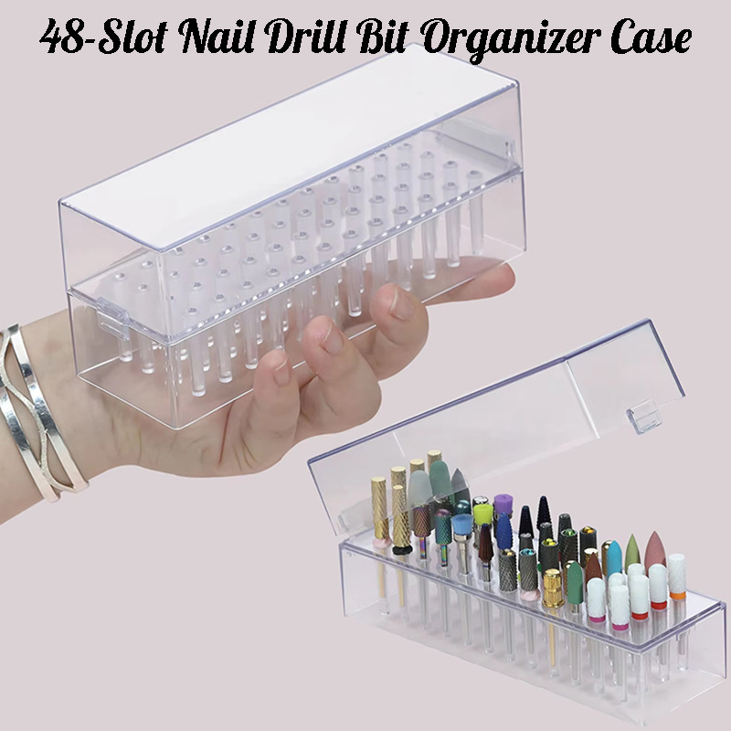 48 Holes Clear Nail Drill Bits - Tech Accessories Box review and price