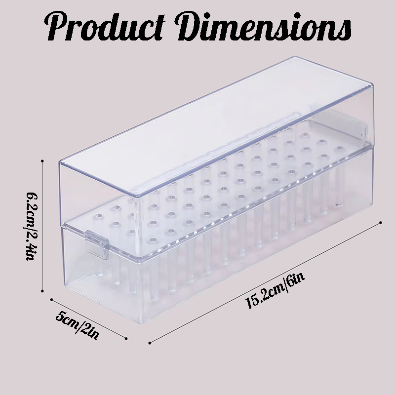 48 Holes Clear Nail Drill Bits - Tech Accessories Box review and price