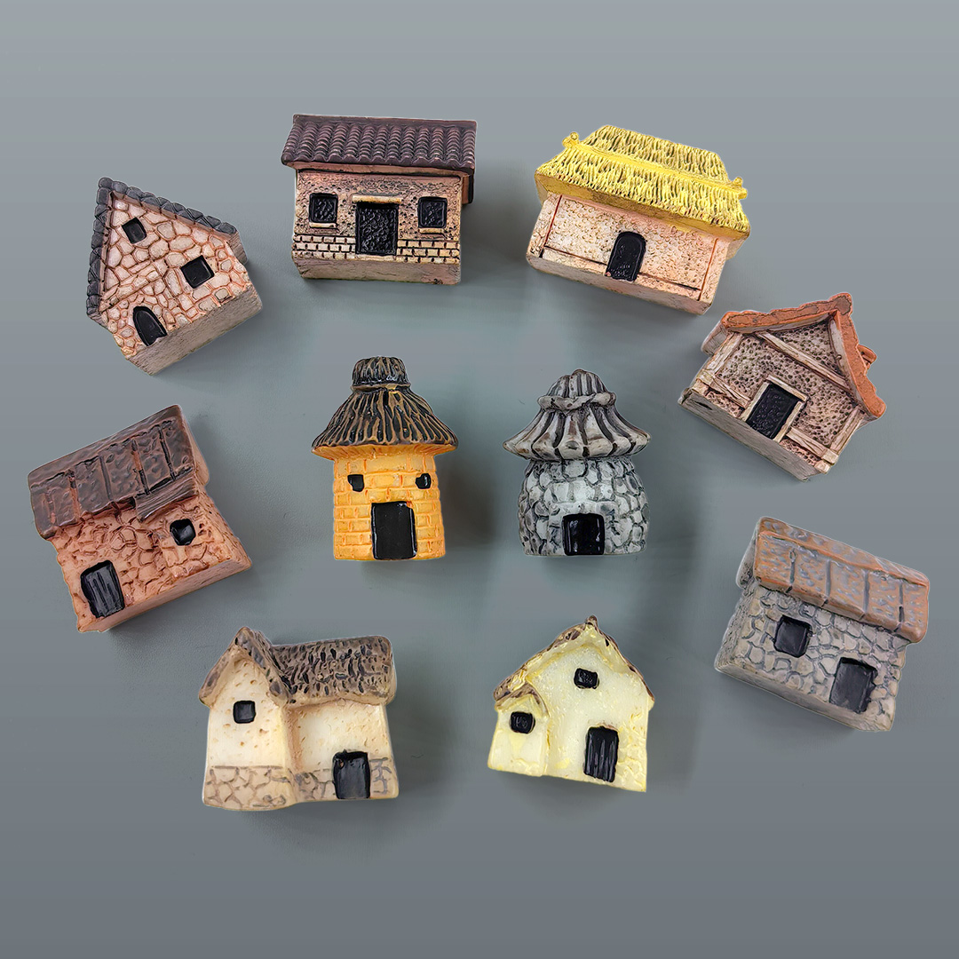 Mini Small House Figurine Resi - Tech House Accessories review and price