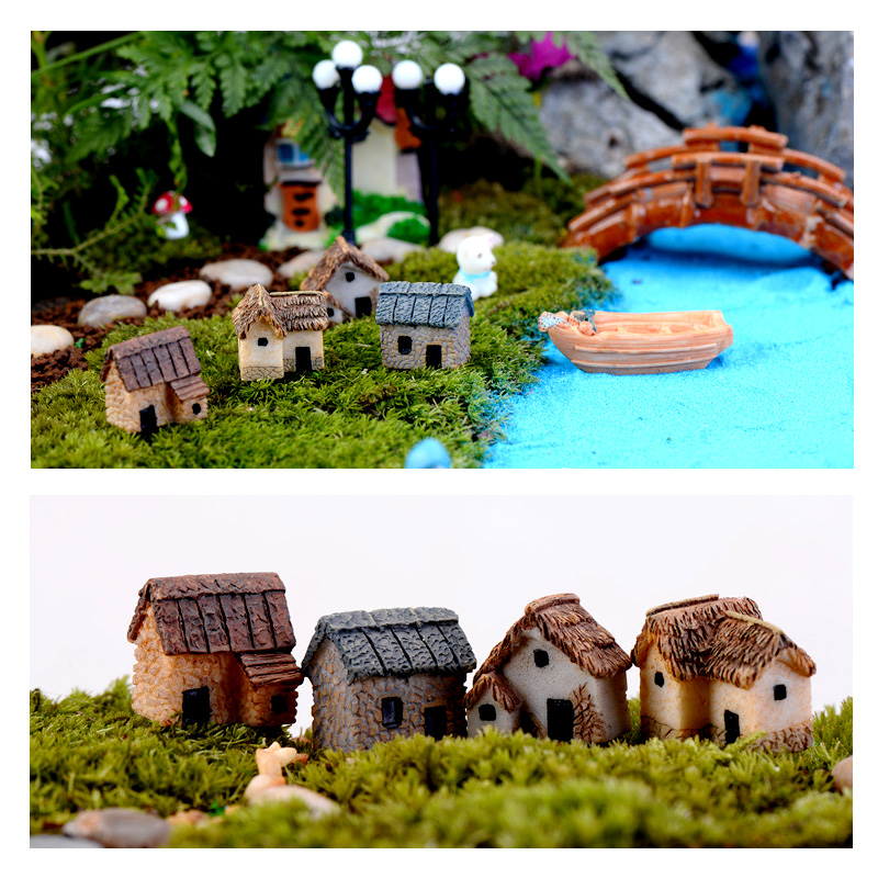 Mini Small House Figurine Resi - Tech House Accessories review and price