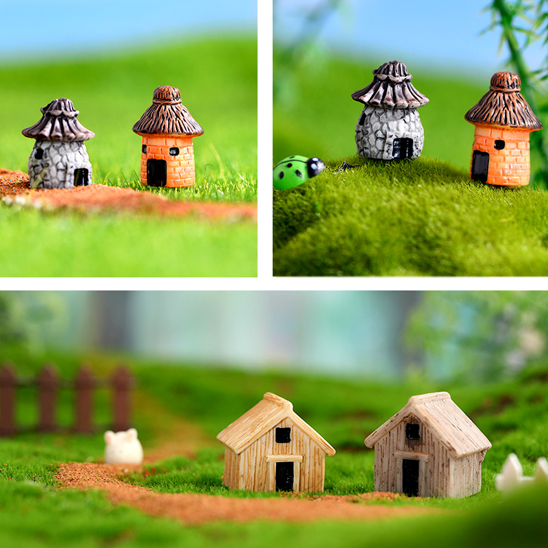 Mini Small House Figurine Resi - Tech House Accessories review and price